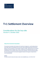T+1 Settlement Overview
